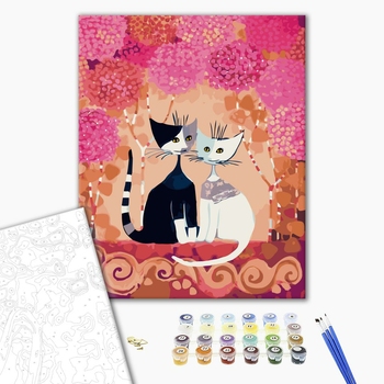 Картина по номерам Тварини, птахи та риби - Казкові котики