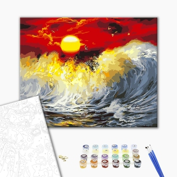 Картина по номерам Кораблі, автомобілі та літаки - Багряний захід