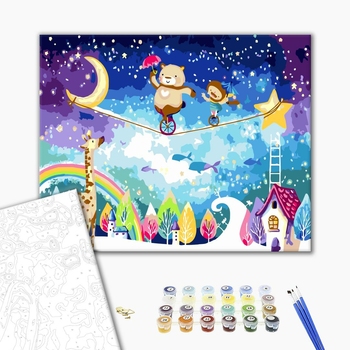 Картина по номерам Мультфільми, комікси, аніме - Плюшевый цирк