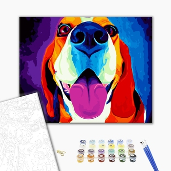 Картина по номерам Поп Арт - Собачка