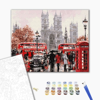 Картина по номерам Города - Дощовий Лондон