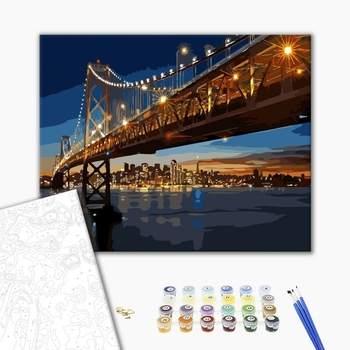 Картина по номерам Города - Нічний Сан-Франциско