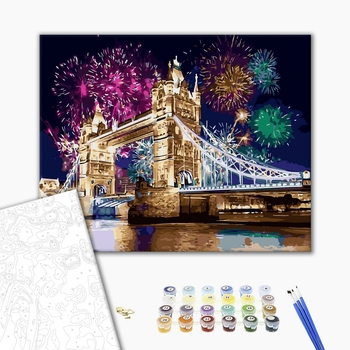 Картина по номерам Города - Салют над Тауерським мостом