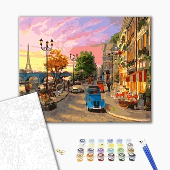 Картина по номерам Города - Вулички Парижа