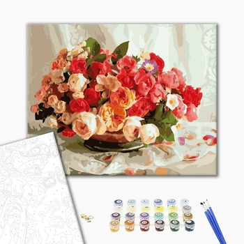 Картина по номерам Квіти - Чайные розы