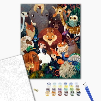 Картина по номерам Тварини, птахи та риби - В мире животных