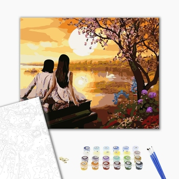 Картина по номерам Люди на картинах - Пара у озера