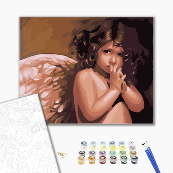 Картина по номерам Діти та ангели - Янголятко