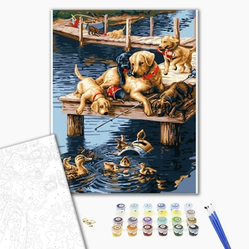 Картина по номерам Тварини, птахи та риби - Спільний відпочинок