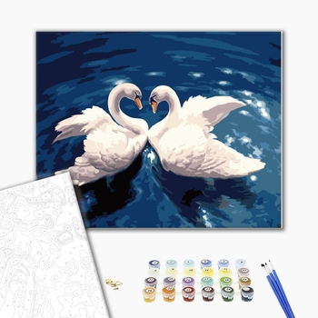 Картина по номерам Тварини, птахи та риби - Лебединий танок