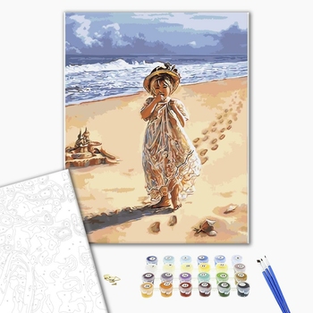 Картина по номерам Люди на картинах - Дівчинка на березі