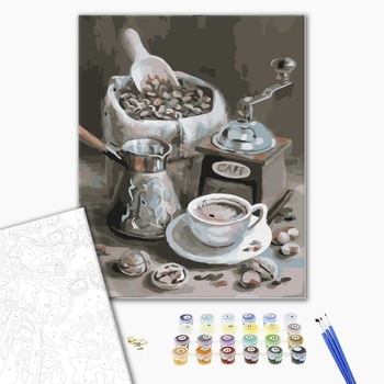 Картина по номерам Квіти - Утренний кофе