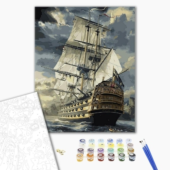 Картина по номерам Кораблі, автомобілі та літаки - Корабель