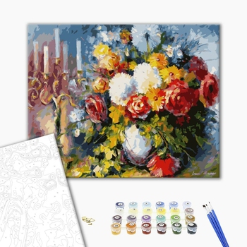 Картина по номерам Квіти - Букет в вазе