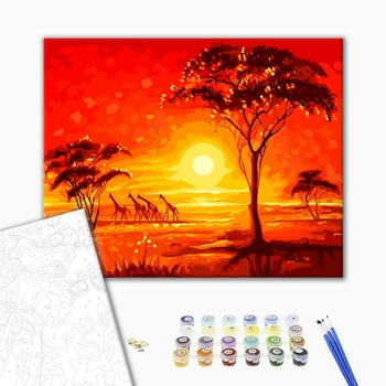 Картина по номерам Пейзажі - Африканское солнце