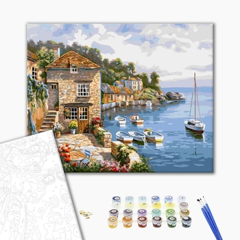 Картина по номерам Природа - Човни в морі