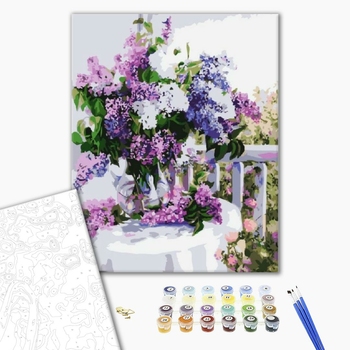 Картина по номерам Квіти - Бузок