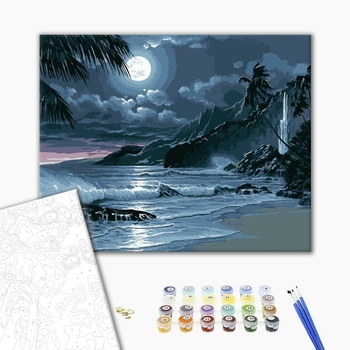 Картина по номерам Квіти - Опівночі