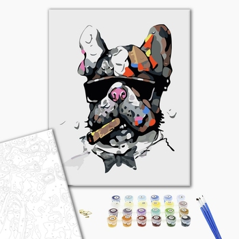 Картина по номерам Для початківців - Пес Поп-Арт