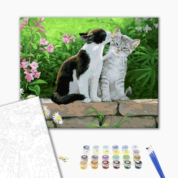 Картина по номерам Тварини, птахи та риби - Пара котят