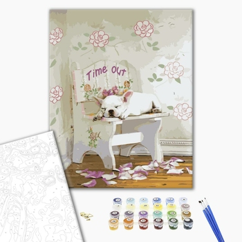 Картина по номерам Тварини, птахи та риби - Милый песик