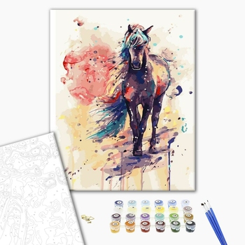 Картина по номерам Тварини, птахи та риби - Фантастичний кінь