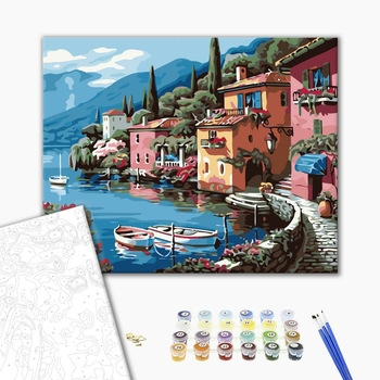 Картина по номерам Природа - Утро на берегу озера