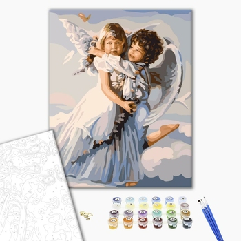 Картина по номерам Діти та ангели - Обійми ангелів