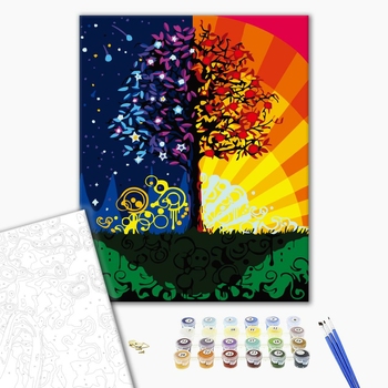 Картина по номерам Пейзажі - День и ночь