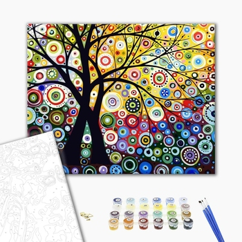 Картина по номерам Квіти - Дерево счастья