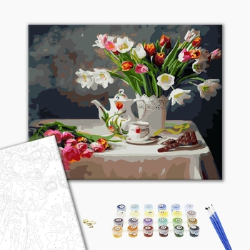 Картина по номерам Квіти - Весняний натюрморт