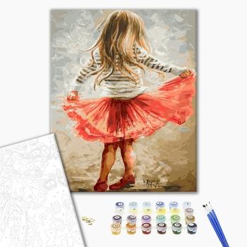 Картина по номерам Діти та ангели - Маленька дівчинка