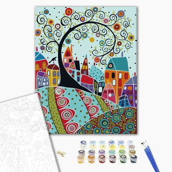 Картина по номерам Пейзажі - Город счастья