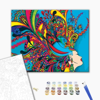 Картина по номерам Люди на картинах - Девушка-абстракция