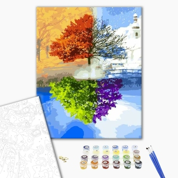 Картина по номерам Пейзажі - Дерево сезонів