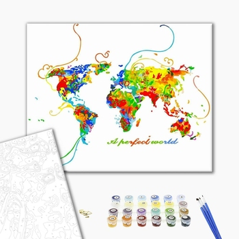 Картина по номерам Пейзажі - Карта мира