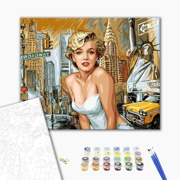 Картина по номерам Люди на картинах - Монро і Нью-Йорк