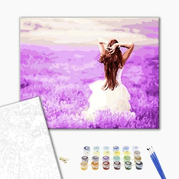 Картина по номерам Люди на картинах - Лавандові мрії