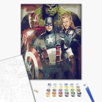 Картина по номерам Мультфільми, комікси, аніме - Супергерои