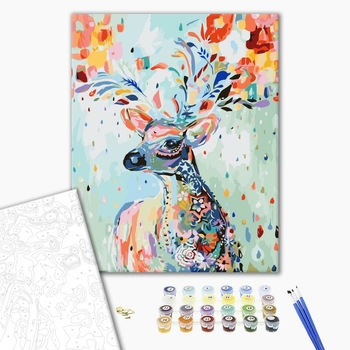 Картина по номерам Для початківців - Барвистий олень