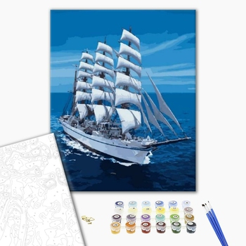Картина по номерам Кораблі, автомобілі та літаки - Білі паруса