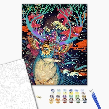 Картина по номерам Тварини, птахи та риби - Фантазийный олень