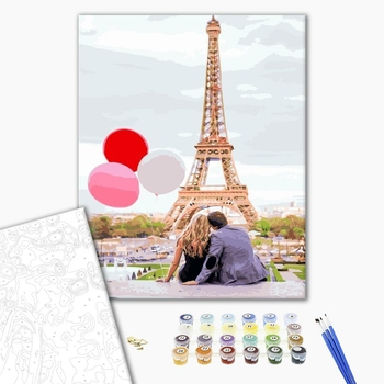 Картина по номерам Города - Паризьке кохання