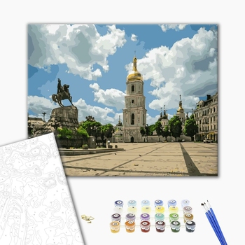 Картина по номерам Города - Пам'ятник Богдану Хмельницькому (Київ)