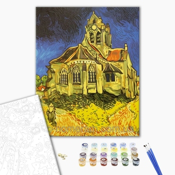 Картина по номерам Пейзажі - Дом в стиле Ван Гога