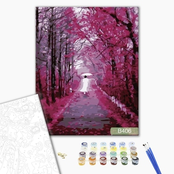 Картина по номерам Пейзажі - Розовый парк