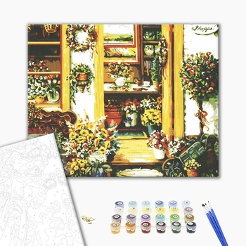 Картина по номерам Пейзажі - Цветочный магазинчик