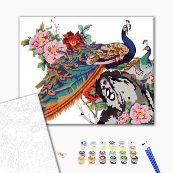 Картина по номерам Тварини, птахи та риби - Павлин