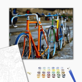 Картина по номерам Кораблі, автомобілі та літаки - Велосипеди