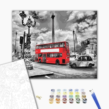 Картина по номерам Города - Автобус в Лондоні